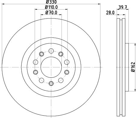 HELLA 8DD 355 116-651 - Əyləc Diski furqanavto.az