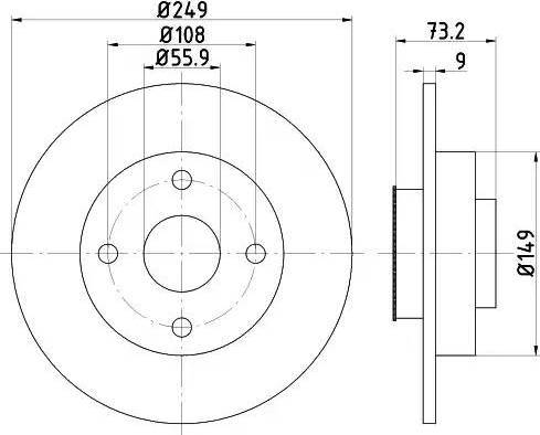 HELLA 8DD 355 116-081 - Əyləc Diski furqanavto.az