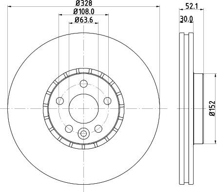 HELLA 8DD 355 116-182 - Əyləc Diski furqanavto.az