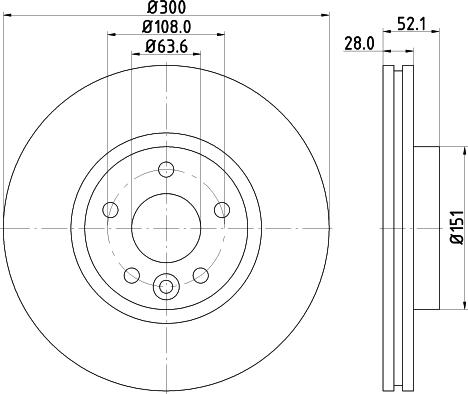 HELLA 8DD 355 116-221 - Əyləc Diski furqanavto.az