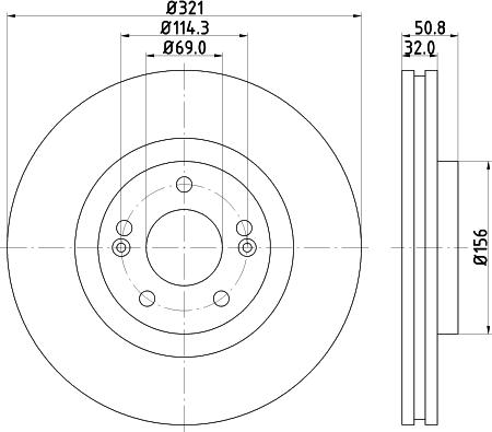 HELLA 8DD 355 116-731 - Əyləc Diski furqanavto.az