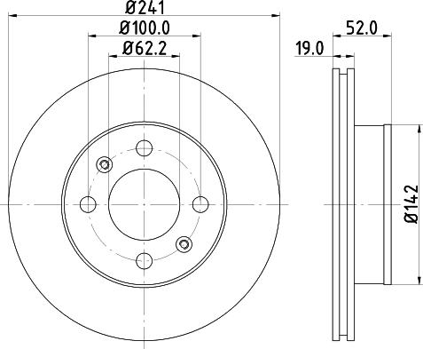 HELLA 8DD 355 110-641 - Əyləc Diski furqanavto.az