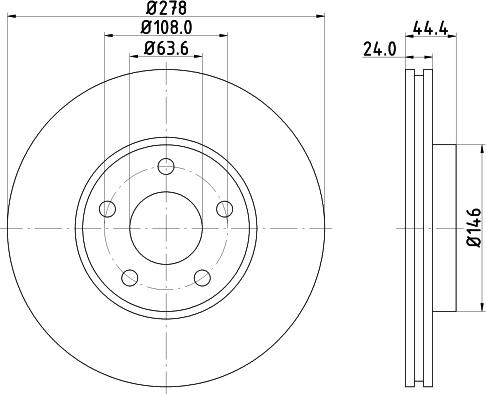 HELLA 8DD 355 110-282 - Əyləc Diski furqanavto.az