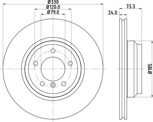 HELLA 8DD 355 128-431 - Əyləc Diski furqanavto.az