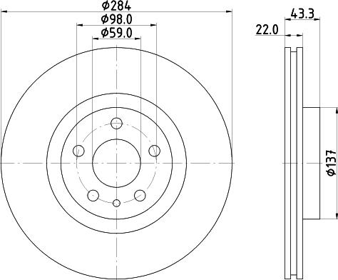 HELLA 8DD 355 118-411 - Əyləc Diski furqanavto.az