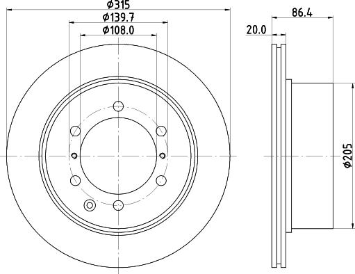 HELLA 8DD 355 118-141 - Əyləc Diski furqanavto.az