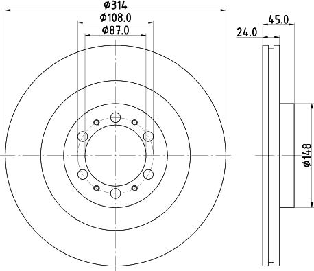 HELLA 8DD 355 118-741 - Əyləc Diski furqanavto.az