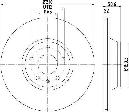 HELLA 8DD 355 122-151 - Əyləc Diski furqanavto.az