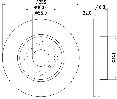 HELLA 8DD 355 113-581 - Əyləc Diski furqanavto.az