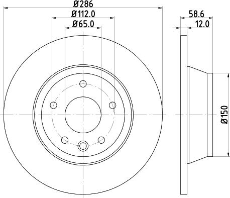 HELLA 8DD 355 113-841 - Əyləc Diski furqanavto.az