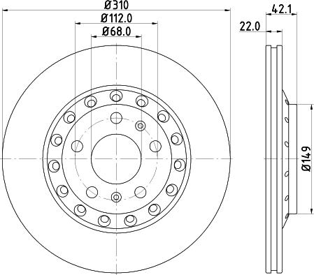 HELLA 8DD 355 113-342 - Əyləc Diski furqanavto.az