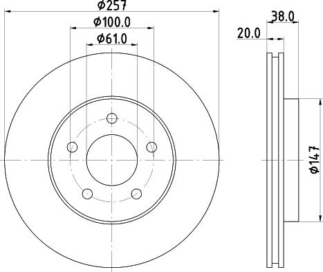 HELLA 8DD 355 113-351 - Əyləc Diski furqanavto.az