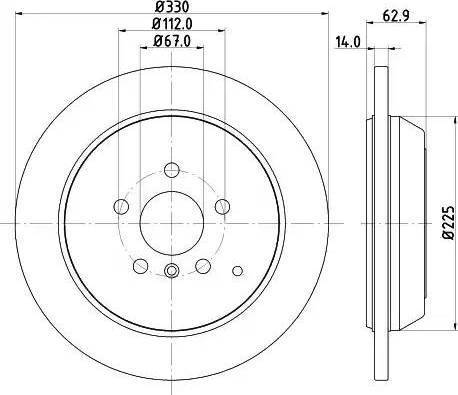 HELLA 8DD 355 122-061 - Əyləc Diski furqanavto.az