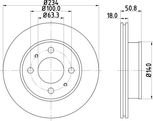 HELLA 8DD 355 112-761 - Əyləc Diski furqanavto.az