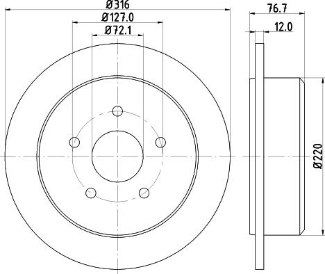 HELLA 8DD 355 117-101 - Əyləc Diski furqanavto.az