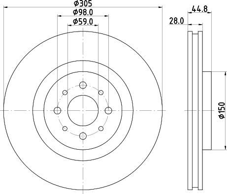 HELLA 8DD 355 117-111 - Əyləc Diski furqanavto.az