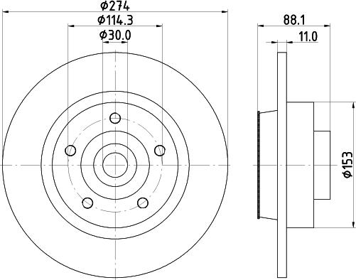 HELLA 8DD 355 117-351 - Əyləc Diski furqanavto.az