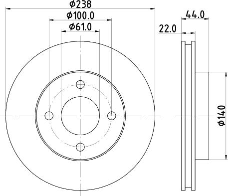 HELLA 8DD 355 134-311 - Əyləc Diski furqanavto.az