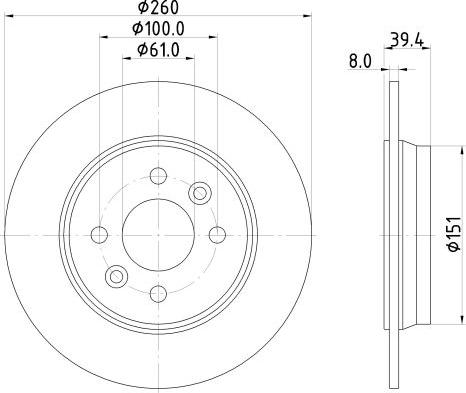 HELLA 8DD 355 135-231 - Əyləc Diski furqanavto.az