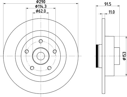 HELLA 8DD 355 133-651 - Əyləc Diski furqanavto.az