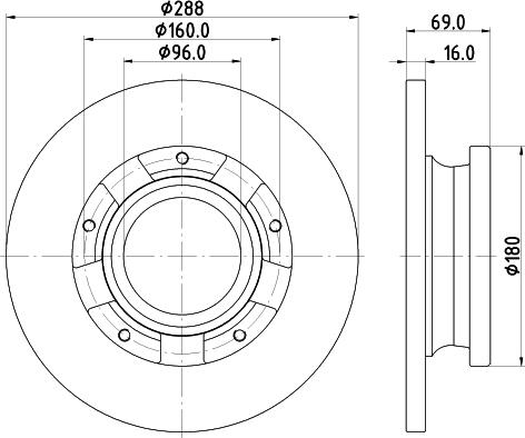 HELLA 8DD 355 133-071 - Əyləc Diski furqanavto.az