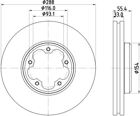 HELLA 8DD 355 133-161 - Əyləc Diski furqanavto.az