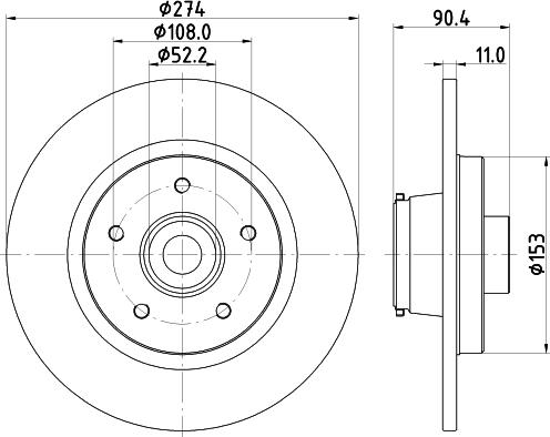 HELLA 8DD 355 133-851 - Əyləc Diski furqanavto.az