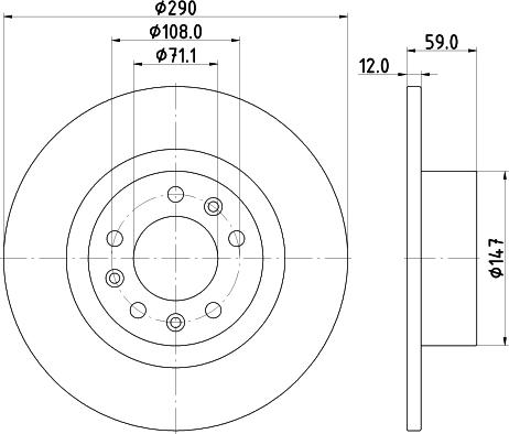 HELLA 8DD 355 132-841 - Əyləc Diski furqanavto.az