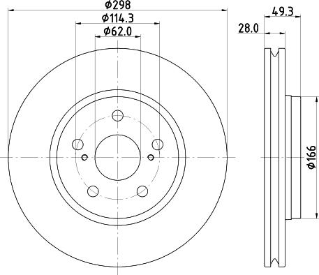 HELLA 8DD 355 132-741 - Əyləc Diski furqanavto.az