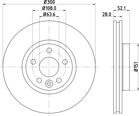 HELLA 8DD 355 129-491 - Əyləc Diski furqanavto.az