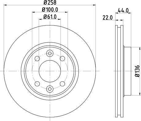 HELLA 8DD 355 129-621 - Əyləc Diski furqanavto.az