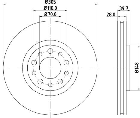 HELLA 8DD 355 124-991 - Əyləc Diski furqanavto.az