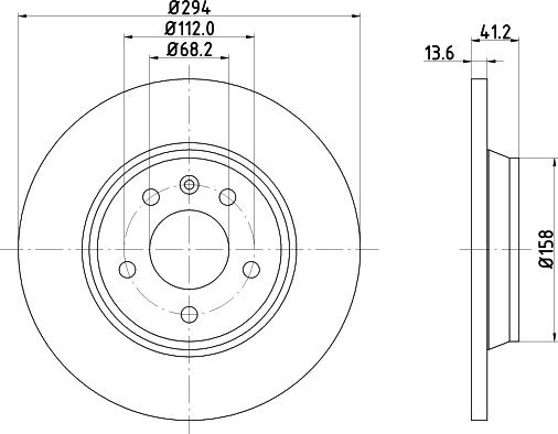 HELLA 8DD 355 124-891 - Əyləc Diski furqanavto.az