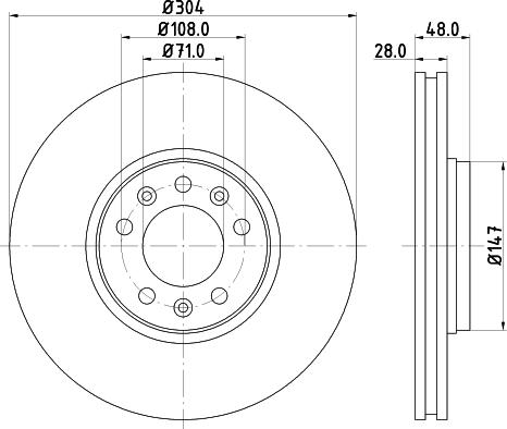 HELLA 8DD 355 124-311 - Əyləc Diski furqanavto.az