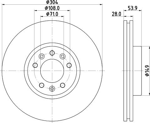 HELLA 8DD 355 125-411 - Əyləc Diski furqanavto.az