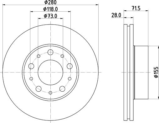 HELLA 8DD 355 125-421 - Əyləc Diski furqanavto.az