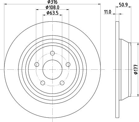 HELLA 8DD 355 126-581 - Əyləc Diski furqanavto.az