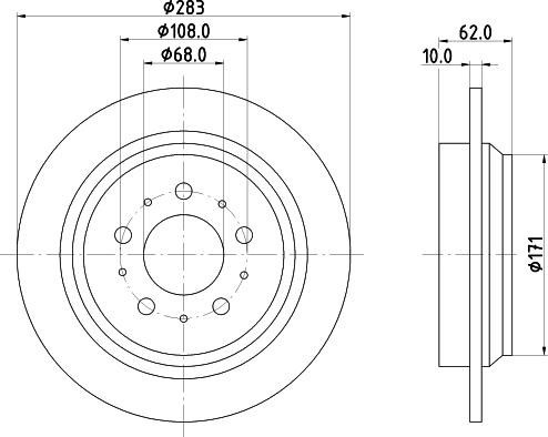 HELLA 8DD 355 126-042 - Əyləc Diski furqanavto.az