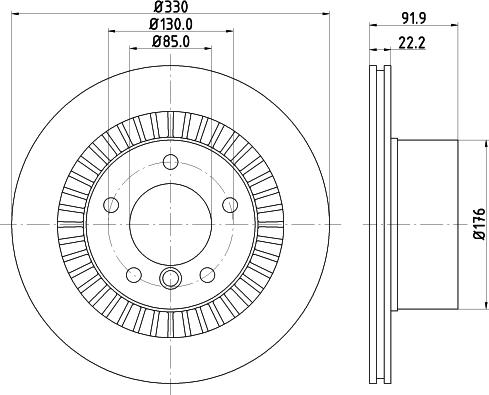 HELLA 8DD 355 126-331 - Əyləc Diski furqanavto.az