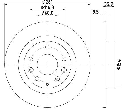 HELLA 8DD 355 126-711 - Əyləc Diski furqanavto.az