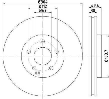 HELLA 8DD 355 121-191 - Əyləc Diski furqanavto.az