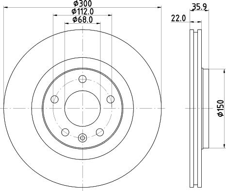 HELLA 8DD 355 128-391 - Əyləc Diski furqanavto.az