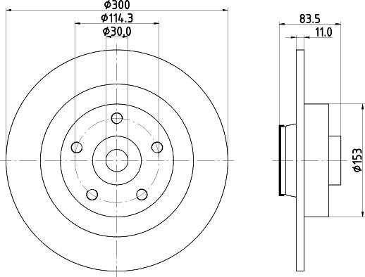 HELLA 8DD 355 123-401 - Əyləc Diski furqanavto.az