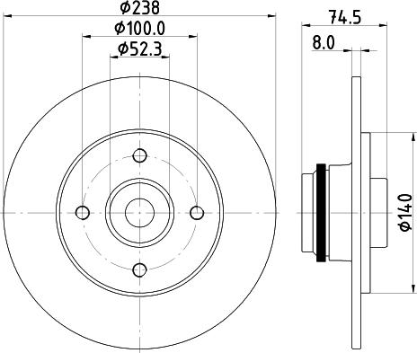 HELLA 8DD 355 123-431 - Əyləc Diski furqanavto.az