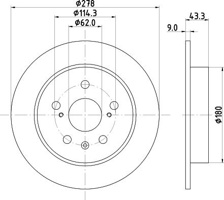 HELLA 8DD 355 123-021 - Əyləc Diski furqanavto.az