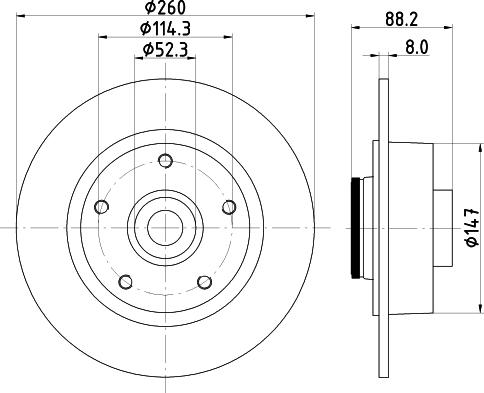 HELLA 8DD 355 123-341 - Əyləc Diski furqanavto.az