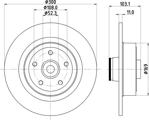 HELLA PAGID 8DD 355 123-361 - Əyləc Diski furqanavto.az