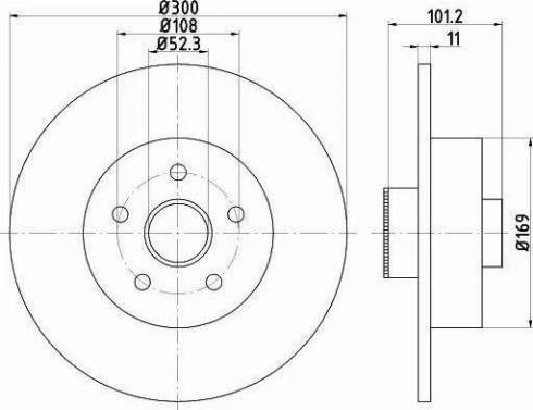 HELLA 8DD 355 120-121 - Əyləc Diski furqanavto.az