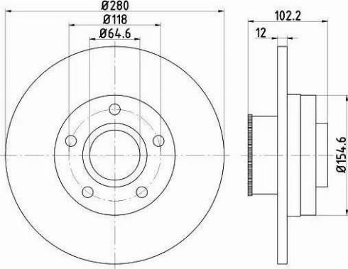 HELLA 8DD 355 113-401 - Əyləc Diski www.furqanavto.az