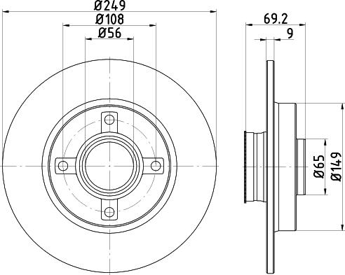 HELLA 8DD 355 123-281 - Əyləc Diski furqanavto.az